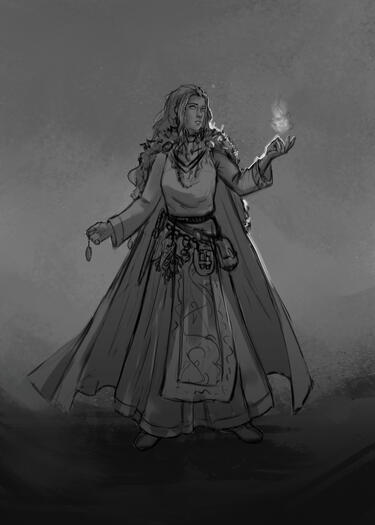 Sketch B, amulet